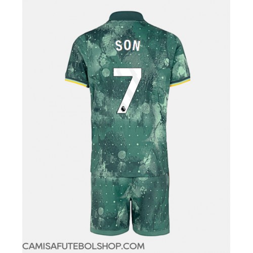 Camisa de time de futebol Tottenham Hotspur Son Heung-min #7 Replicas 3º Equipamento Infantil 2024-25 Manga Curta (+ Calças curtas)